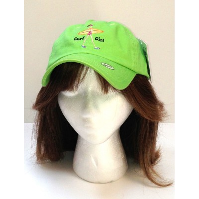 NEW WITH TAGS "SURF GIRL" LIME GREEN SMALL FIT BASEBALL CAP HAT BY THE GIRLS  eb-89277652